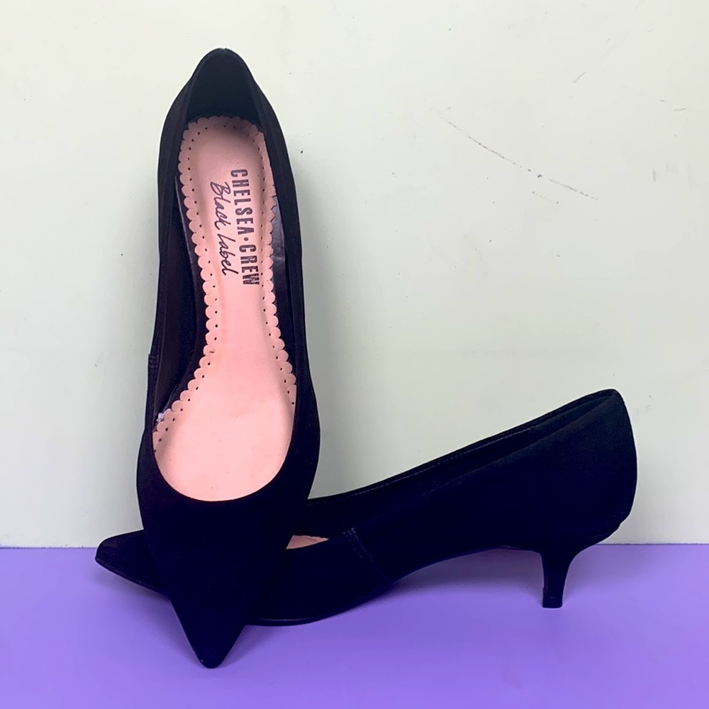 Chelsea Crew Black Label Black Heels